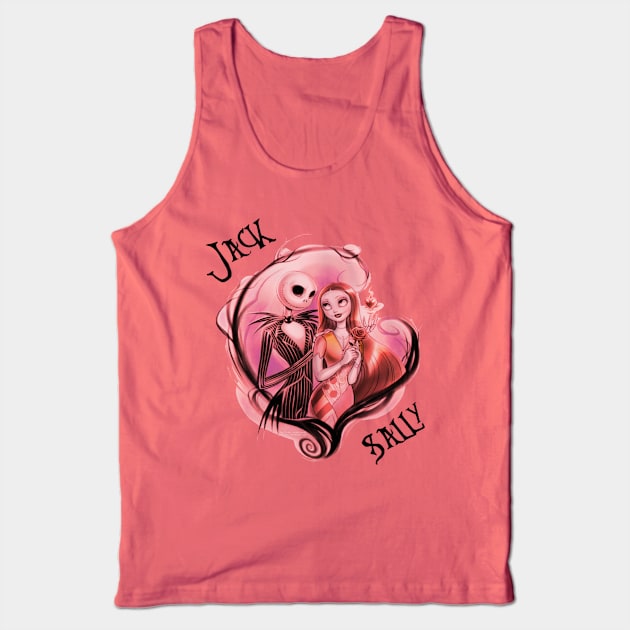 Jack and Sally Tank Top by AMBER PETTY